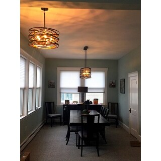 Shop Minka Lavery Vortic Flow 5-Light Dark Bronze W/Mosaic Gold Inte