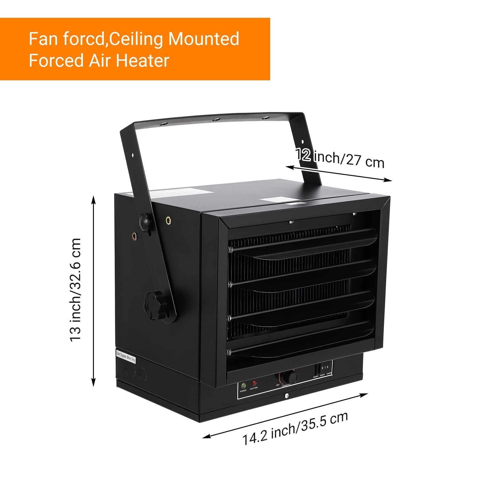 Forced Air 5000 Watt Electric Heater VEVOR Electric Garage Heater