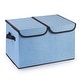 preview thumbnail 5 of 10, Enova Home Collapsible Storage Bins with Cover Set of 3 Blue