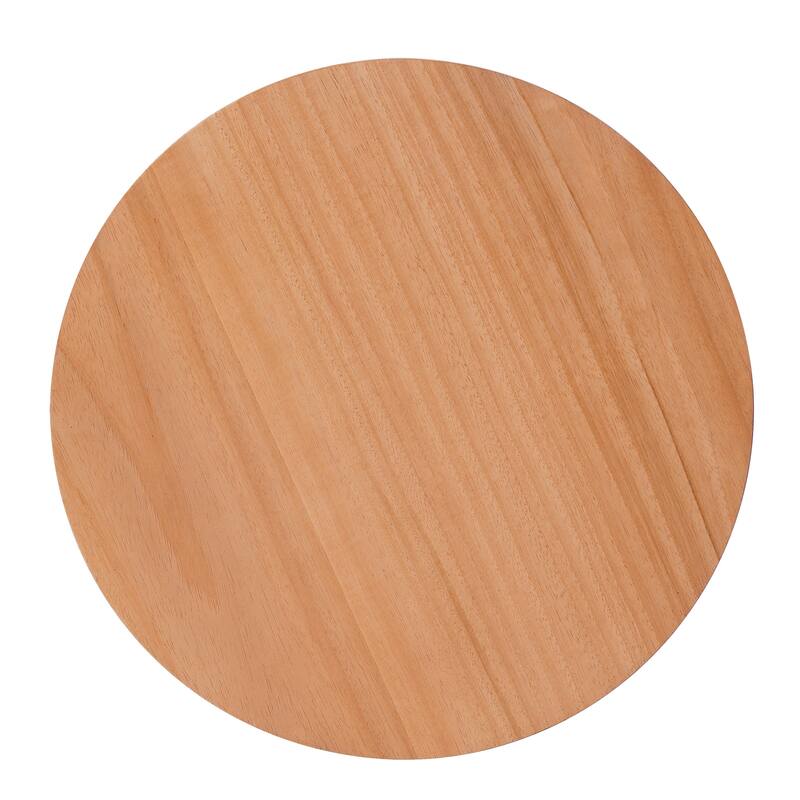 Christopher Knight Home - Elna Round Rubber Solid Wood Side Table in Natural Finish, Compact Modern Accent