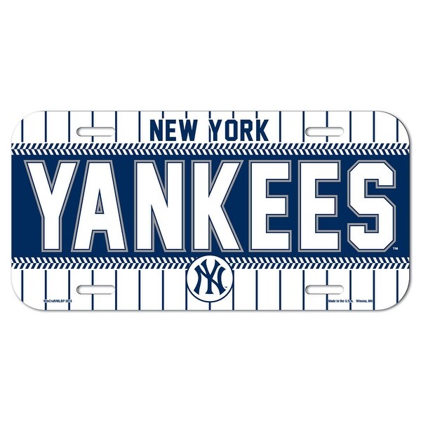 New York Yankees License Plate Plastic - Overstock - 27573505