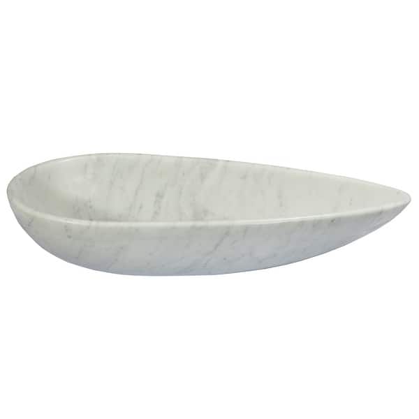 Eden Bath Pod Shaped Vessel Sink in Polished Carrara White Marble Eden Bath Pod Shaped Vessel Sink in Polished Carrara White Marble