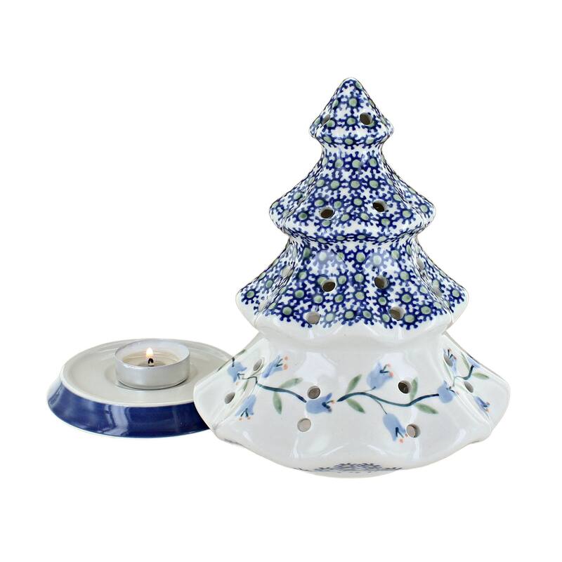 Blue Rose Polish Pottery C012 Manufaktura Tree Luminary