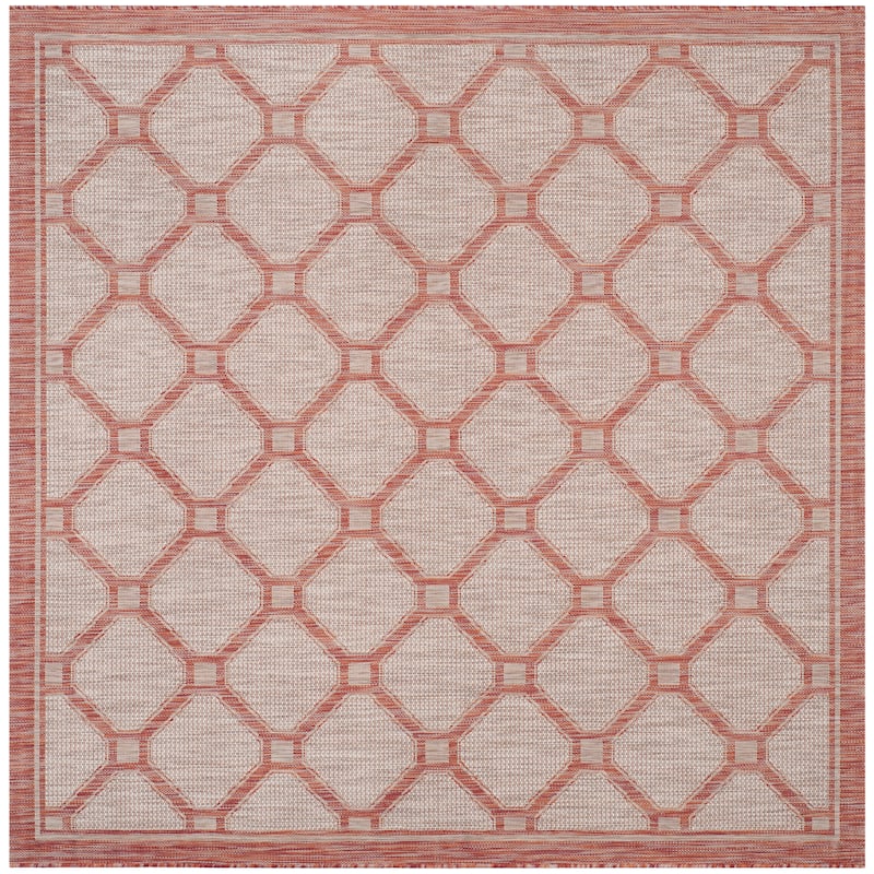 SAFAVIEH Courtyard Lydie Indoor/ Outdoor Waterproof Patio Backyard Rug - 6'7" Square