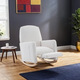 Teddy Fabric Nursery Rocking Chair With Adjustable Footrest - Bed Bath ...
