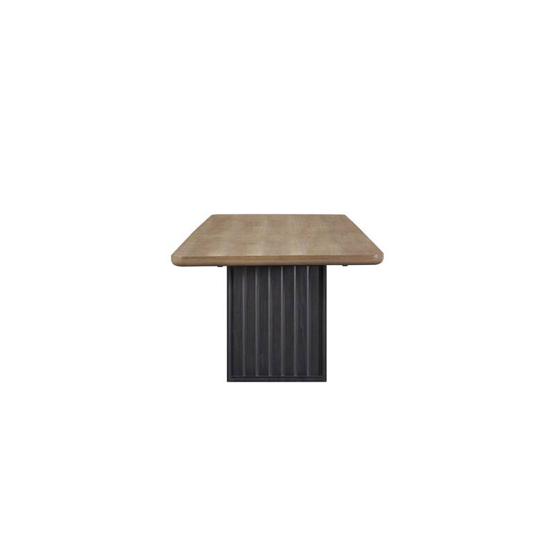 Double Pedestal Table In Latte Finish