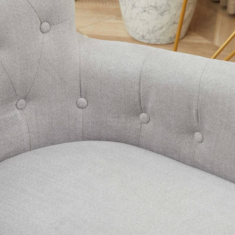 HOMCOM Swivel Computer Office Chair Button Tufted Mid Back Desk Chair for Home Study Bedroom, Carbon