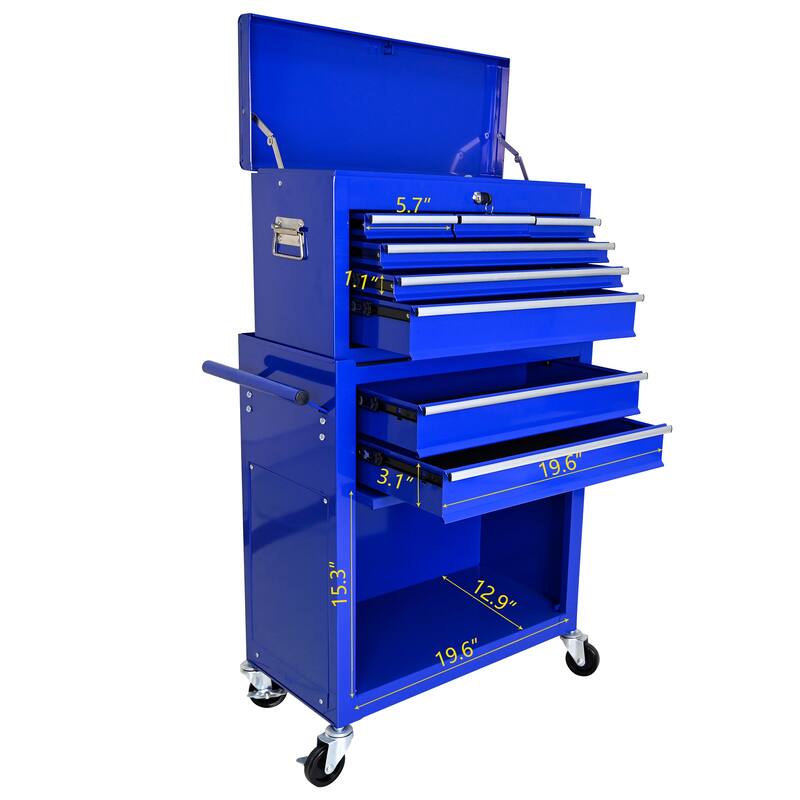 High Capacity Rolling Tool Chest with Wheels and 8 Drawers