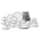 preview thumbnail 9 of 13, Noritake Charlotta 60-Piece Dinnerware Set, Service For 12 Platinum