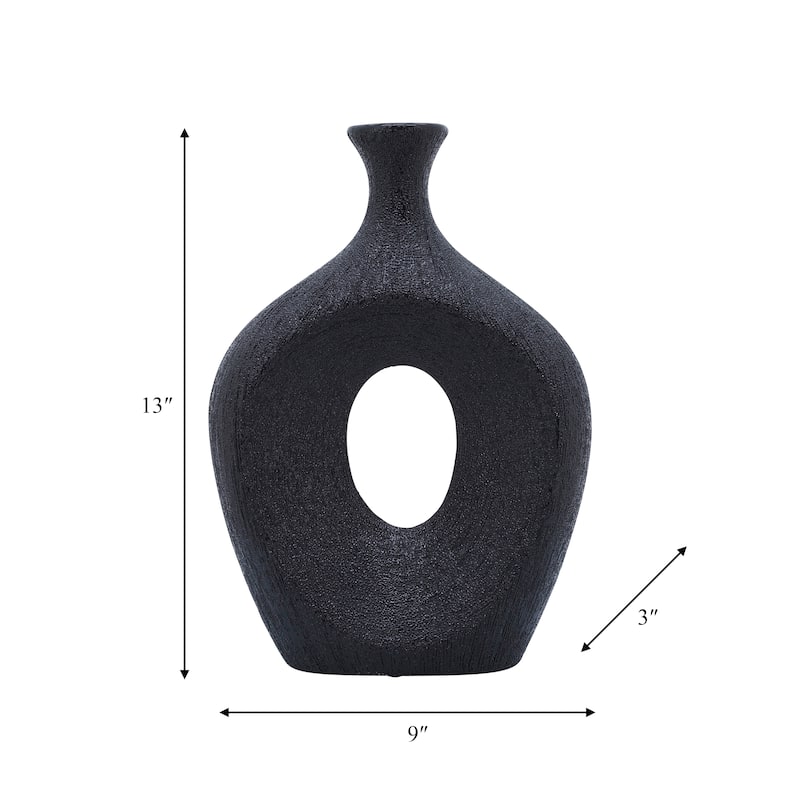Sagebrook Home Abstract Unique Cut Out Sculptural Vase