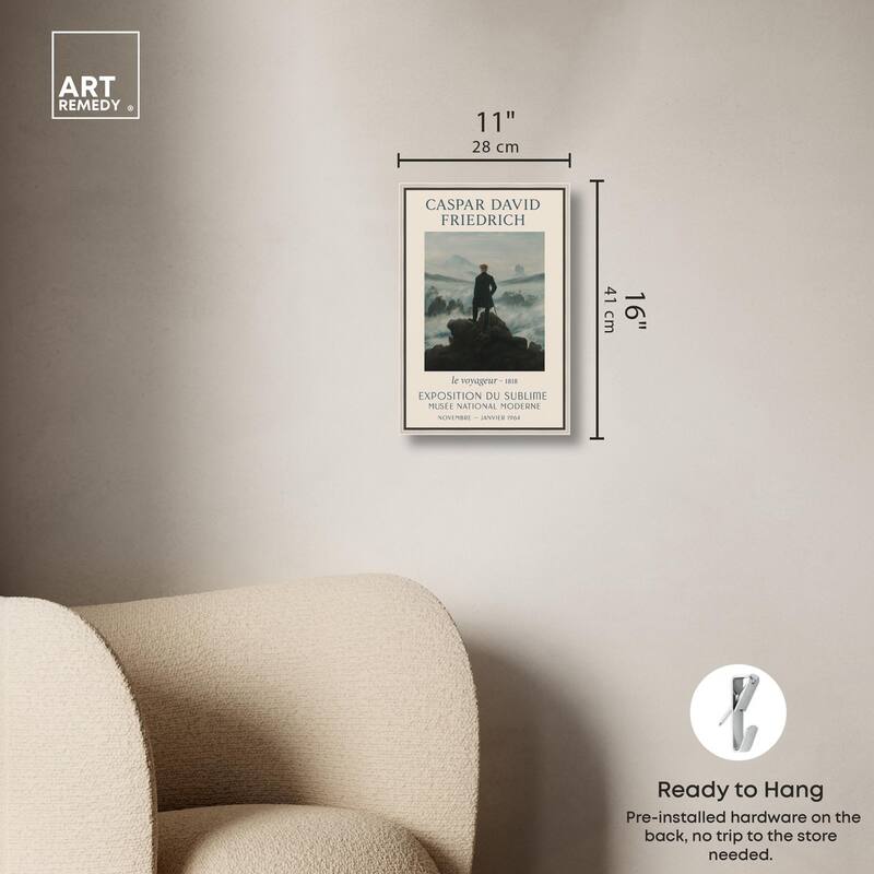 Wanderer Above the Sea of Fog Canvas by Art Remedy