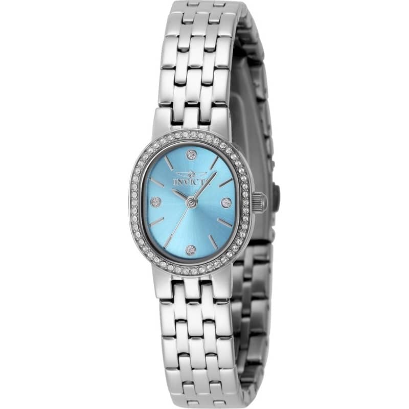 Invicta Women's 49073 Angel Quartz PC21J Light Blue, Silver Dial Watch - Light Blue, Silver