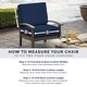 preview thumbnail 8 of 6, Arden Selections Bue Garden Floral Outdoor Deep Seat Cushion Set - 24 W x 24 D in.
