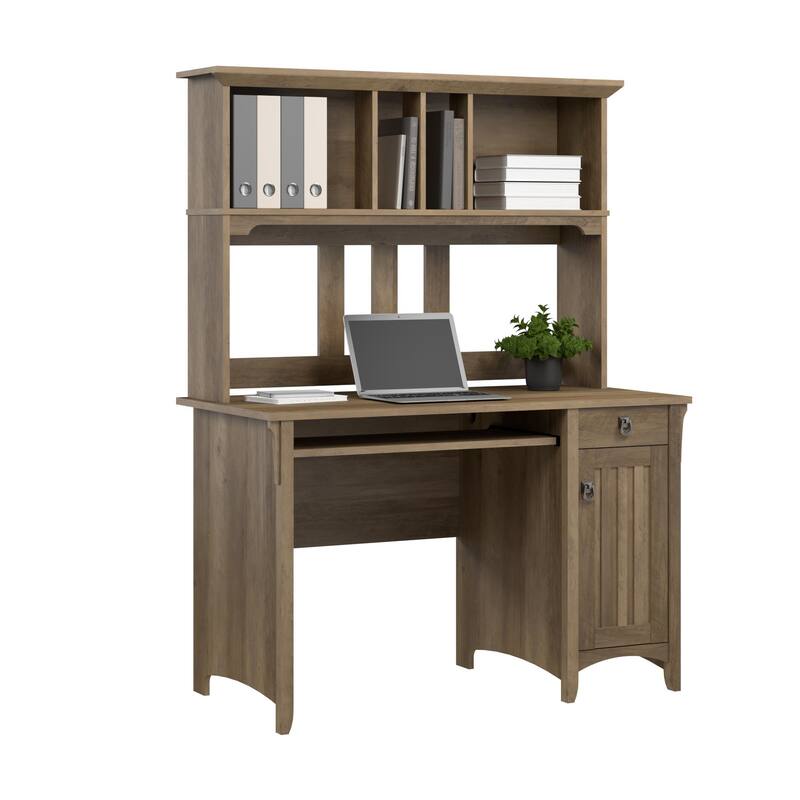 Bush Furniture Salinas Small Computer Desk with Storage Hutch - Reclaimed Pine