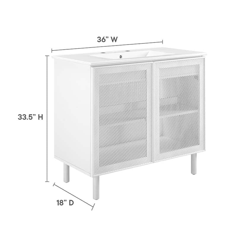 Calla 24" Perforated Metal Bathroom Vanity