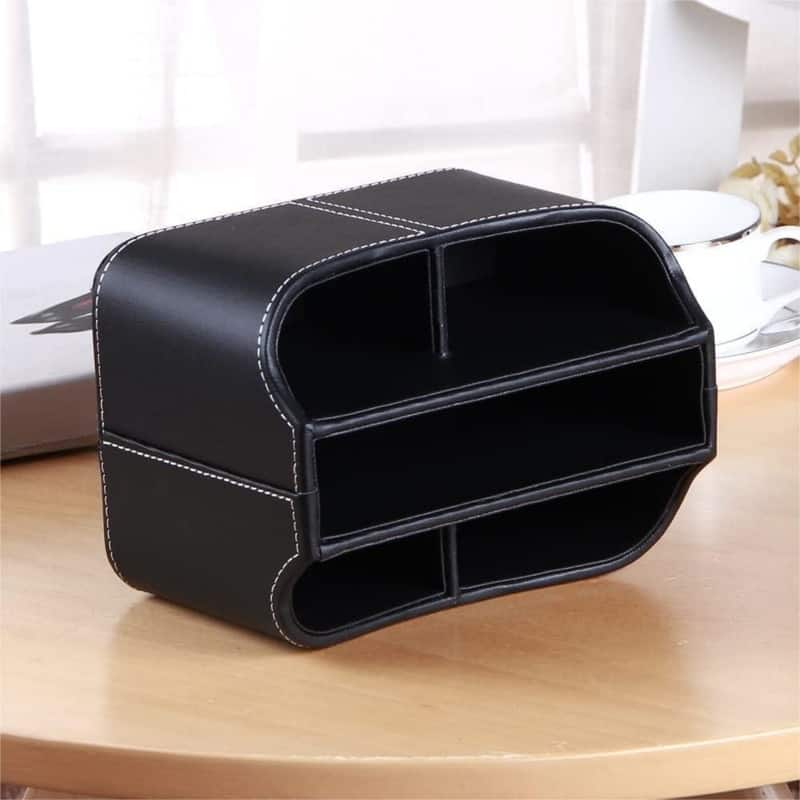 PU leather desktop storage box