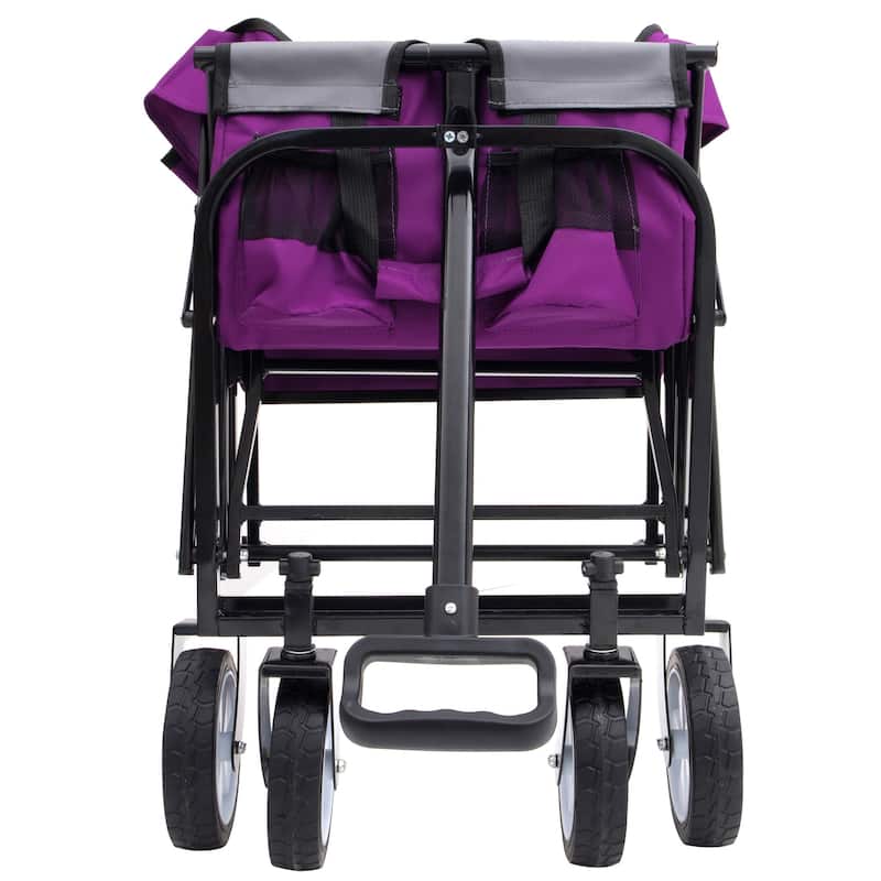 225 lb Collapsible Wagon Cart with Strapping System