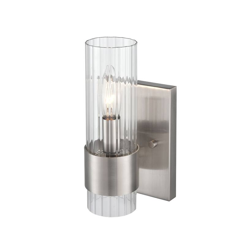 Millennium Lighting Caberton 1 Light Wall Sconce in Brushed Nickel with Clear Beveled with Glass Shades