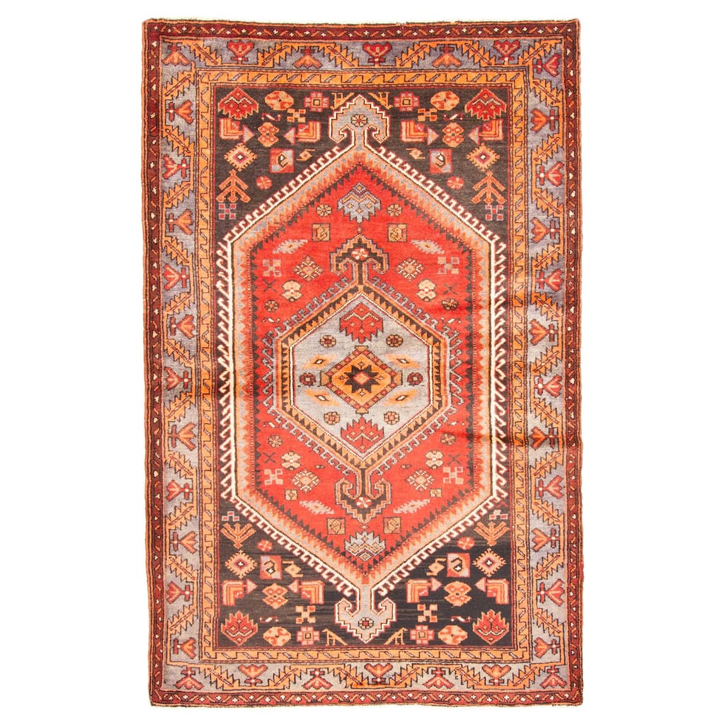 ECARPETGALLERY Hand-knotted Anadol Red Wool Rug - 4'7 x 7'3