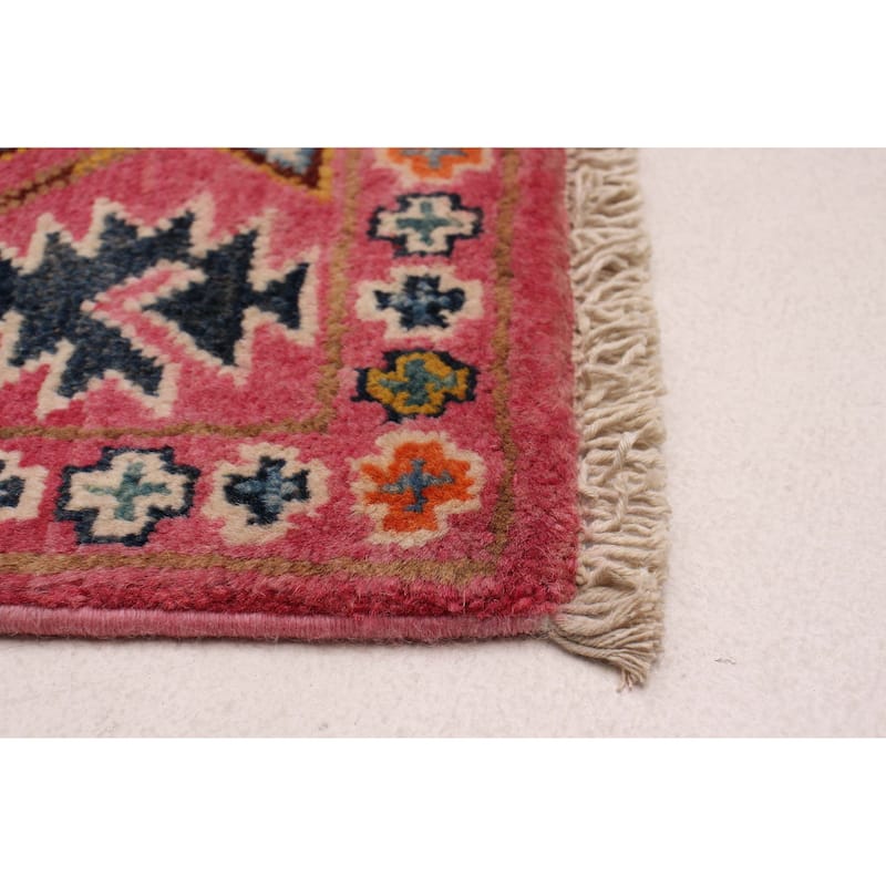 ECARPETGALLERY Hand-knotted Uzbek Ghazni Pink Wool Rug - 2'8 x 6'7