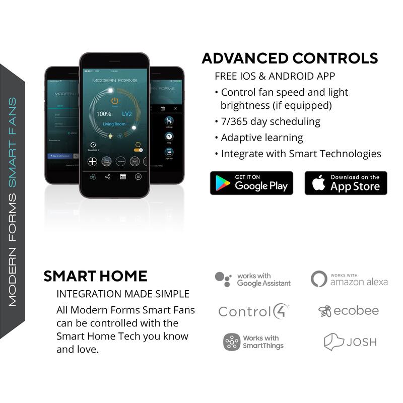 Carve Indoor or Outdoor 3-Blade 60in Smart Ceiling Fan