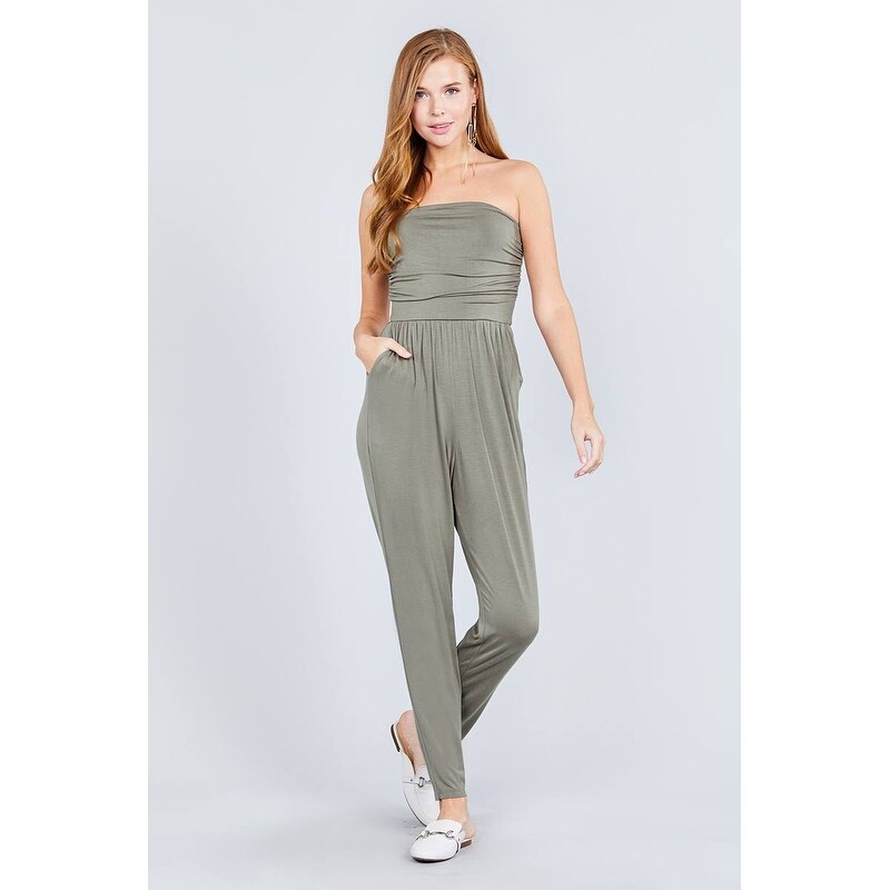 tube top pants jumpsuit