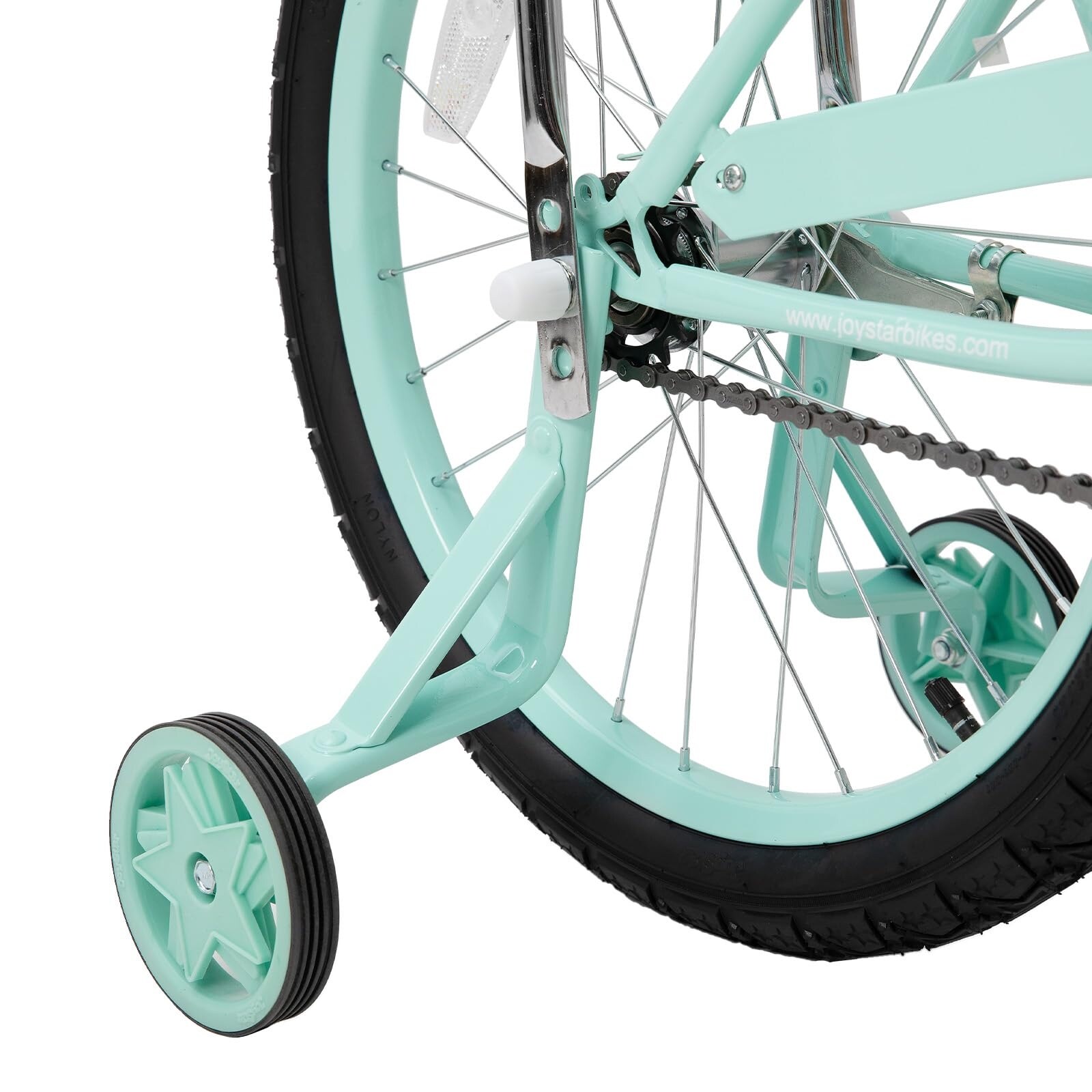 20 Inch Girls Bike w Training Wheels Banana Seat Bike for Ages 7 12 Kids Bicycle w Front Handbrake Brakes Kickstand Green
