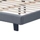preview thumbnail 7 of 6, Madison Gray Upholstered Camelback Platform Bed - No box spring needed