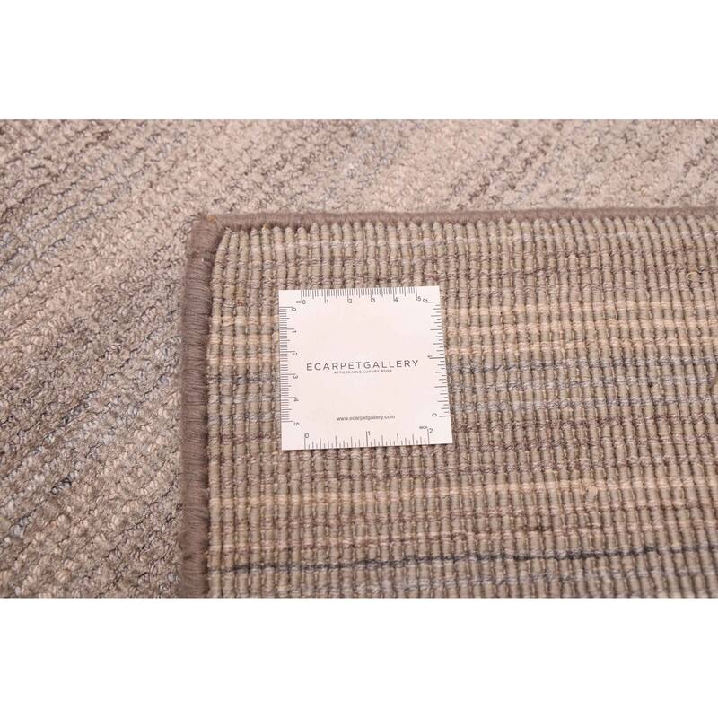 ECARPETGALLERY Hand Loomed Loreto Grey Viscose, Wool Rug - 5'4 x 7'6