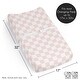 preview thumbnail 6 of 4, Sweet Jojo Designs Pink Gingham Checkered Plaid Girl Changing Pad Cover Sheet -Vintage Classic Checkerboard Geometric Minimalist