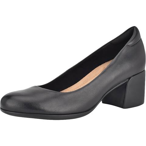 Easy Spirit Womens Eloise Pumps Leather Round Toe