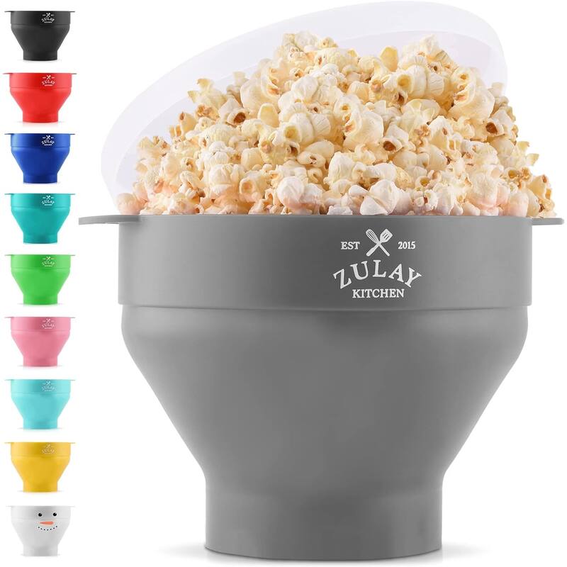 Large Microwave Collapsible Popcorn Maker - Grey