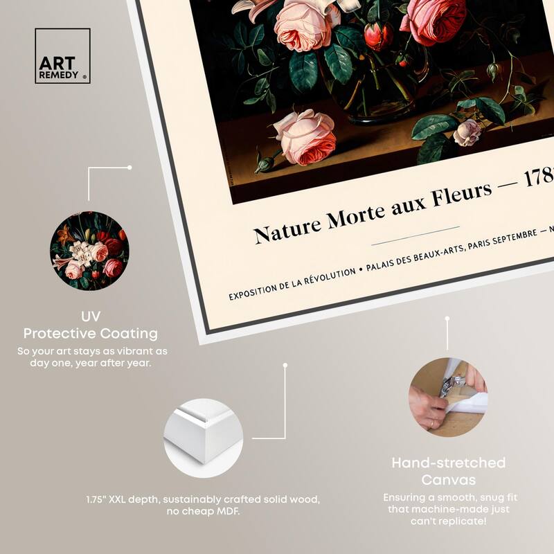Flowers in a Dark Canvas by Art Remedy