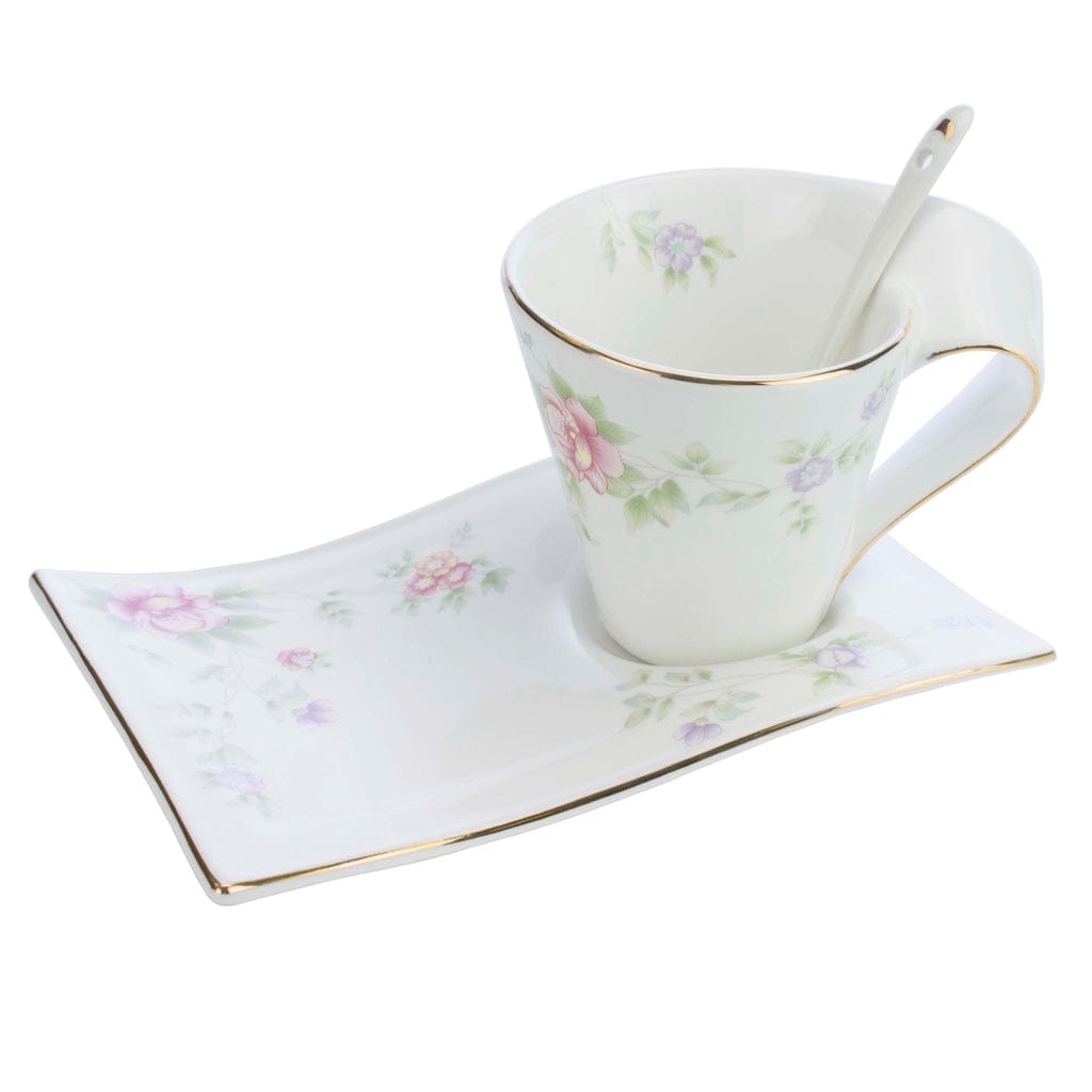 Garland Of Love Floral Wave -Spoon Cup & Saucer