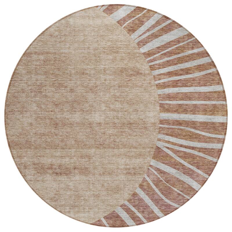HomeRoots Abstract Transitional Rectangle Outdoor Rug