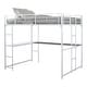 preview thumbnail 6 of 11, Furniture of America Geogen Modern Full-size Metal Loft Workstation Bed with Desk and Two Ladders