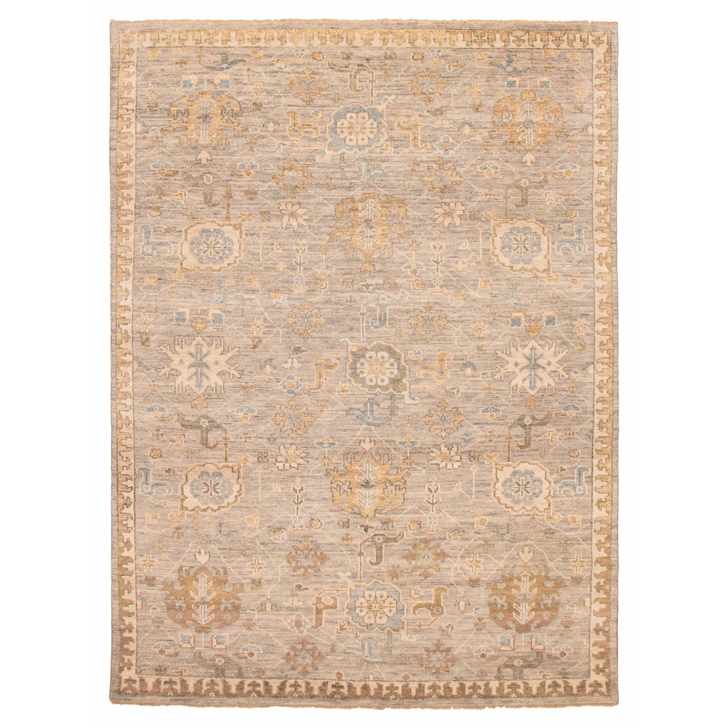 ECARPETGALLERY Hand-knotted Jules Serapi Grey Wool Rug - 9'1 x 12'0