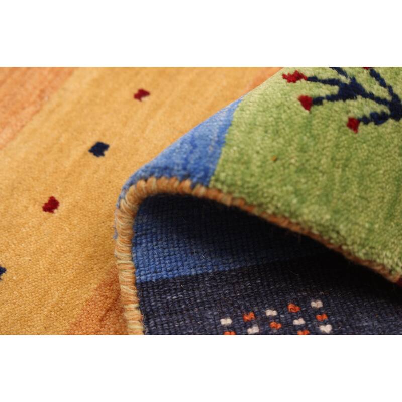 ECARPETGALLERY Hand Loomed Kashkuli Gabbeh Multi Color Wool Rug - 3'11 x 5'8