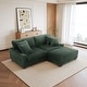 preview thumbnail 38 of 116, Modular Armchair and Ottoman Set with Adjustable Headrest, Flannel Upholstery