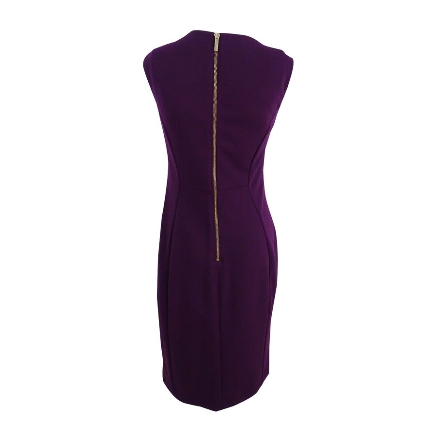scuba crepe sheath dress
