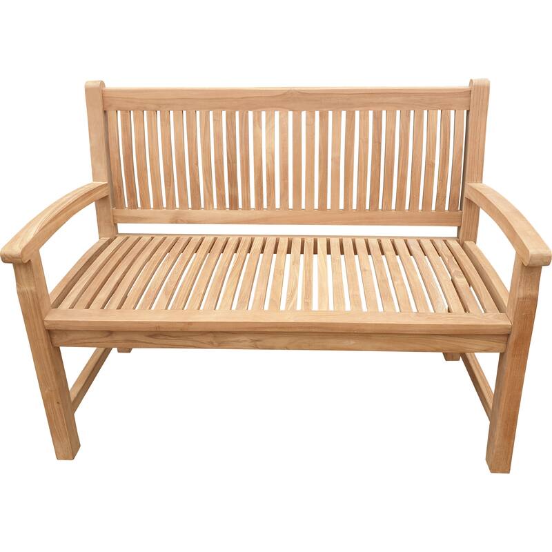 Seven Seas Teak El Mar Teak Wood Outdoor Patio Bench, 4 Foot