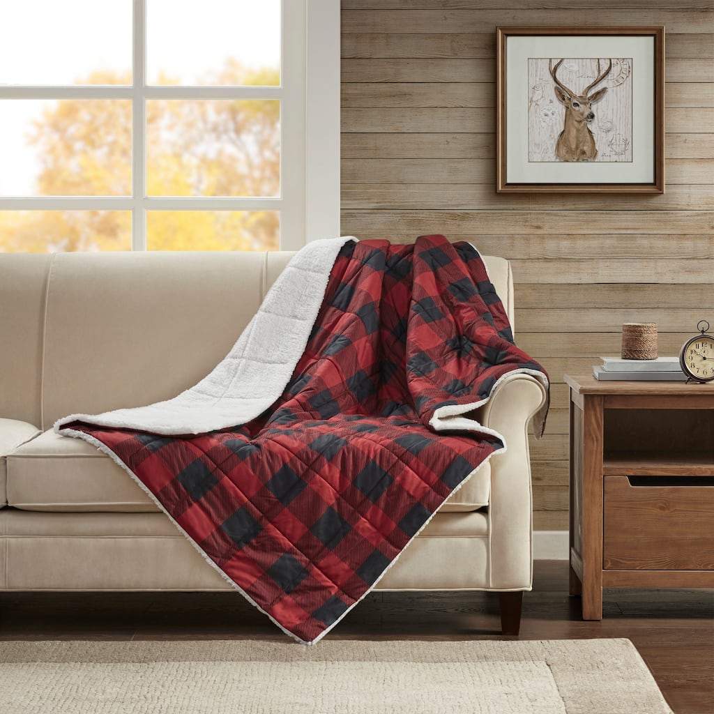 Woolrich Linden Oversized Softspun Down Alternative Throw