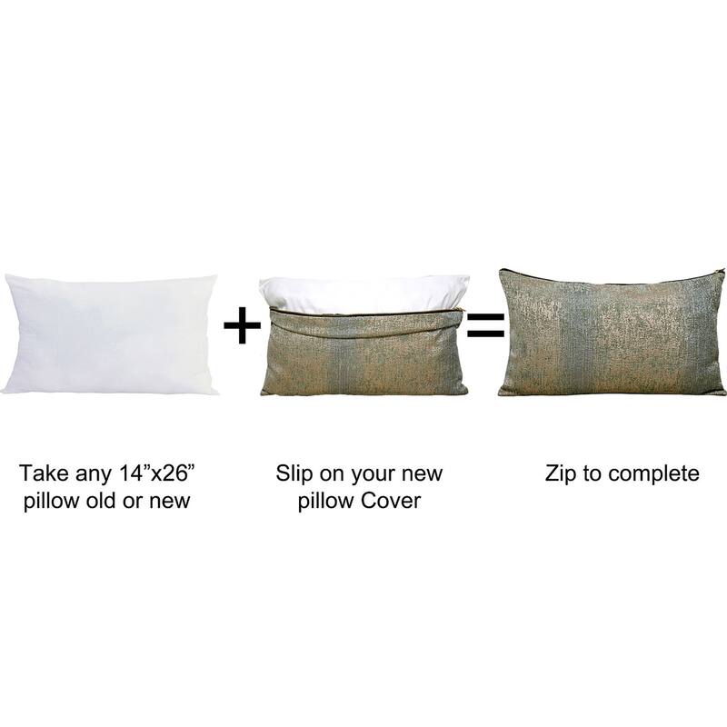 Peralta 2-piece Jacquard Chenille Zipper Pillow Shell Set, NO INSERT