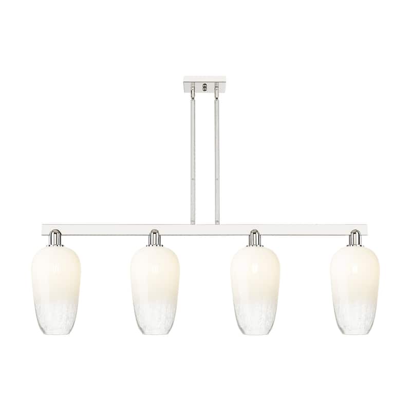 Innovations Lighting 716-4I-16-48 Brookhaven Flute Linear Brookhaven - Polished Nickel / Opal