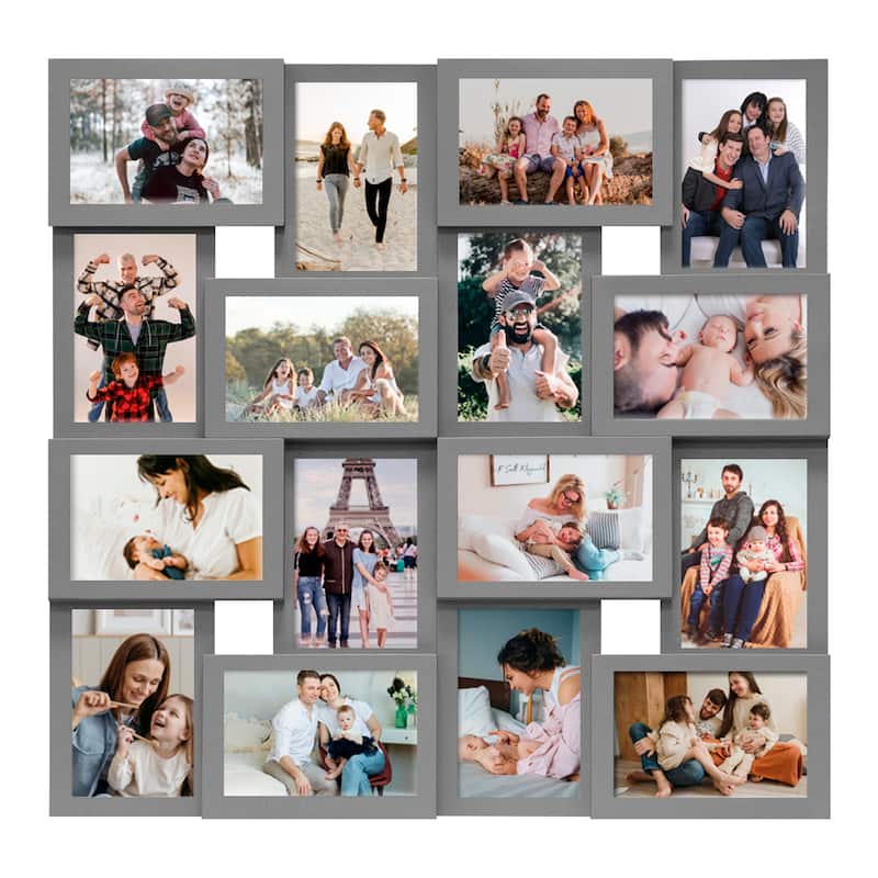 16 Opening Collage Picture Frames Large Photo Frame Collage Wall Hanging for 4x6 Photo