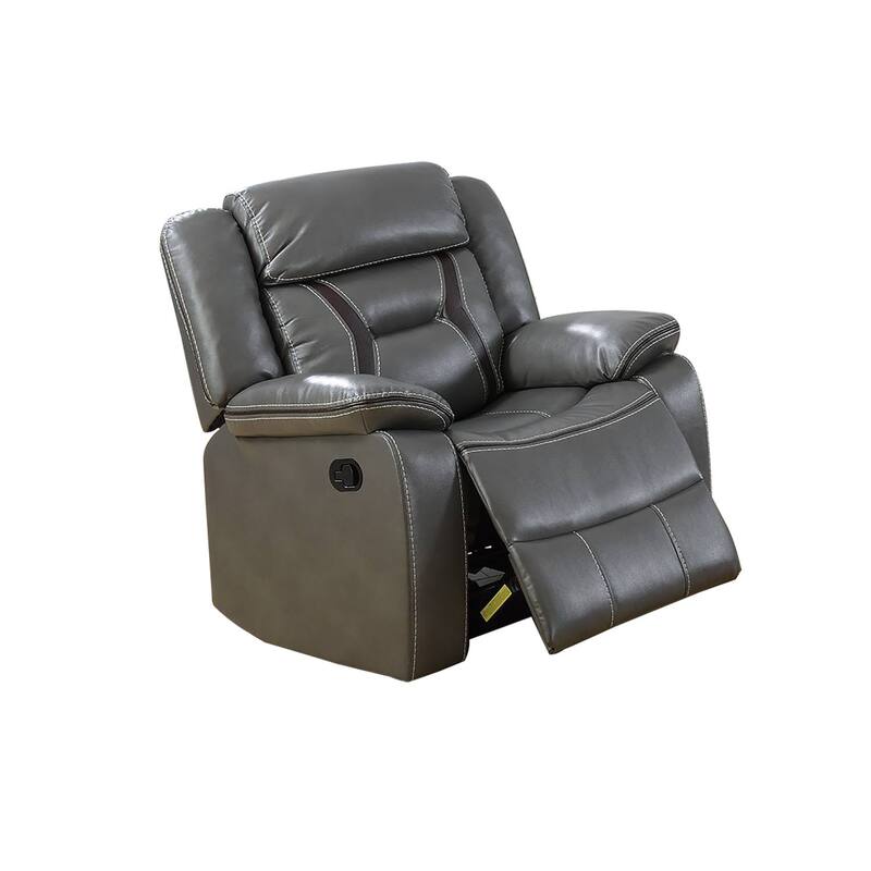 Gel Leatherette Glider Recliner