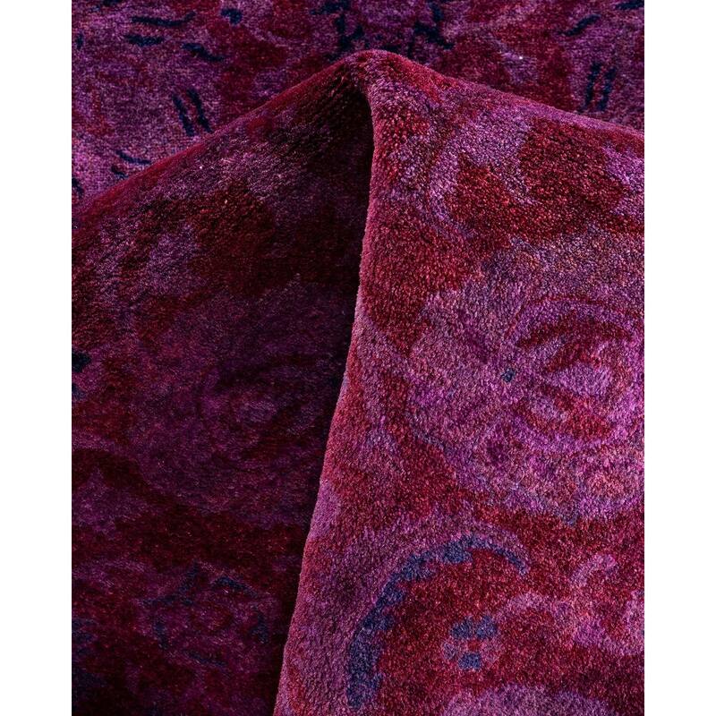 Fine Vibrance One-of-a-Kind Hand-Knotted Area Rug - Pink, 5' 1" x 5' 1" - 5' 1" x 5' 1"