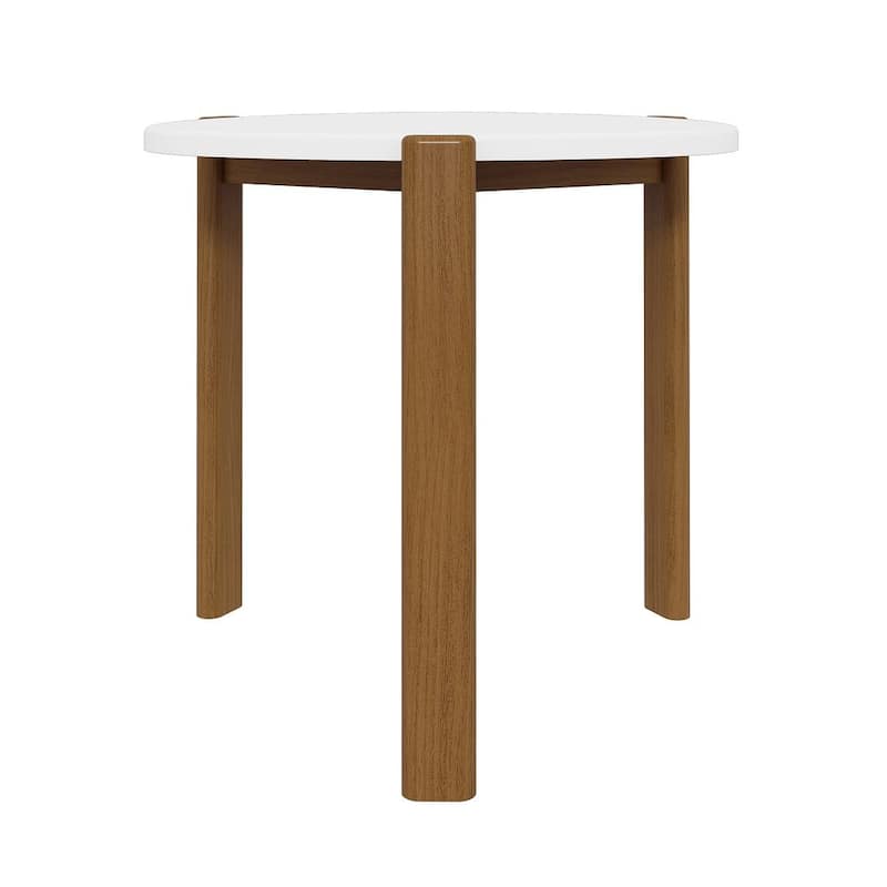 Manhattan Comfort Mid Century Modern Gales Solid Wood Leg End Table