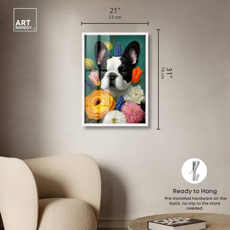 Secret Garden Frenchie Shadowbox by Art Remedy