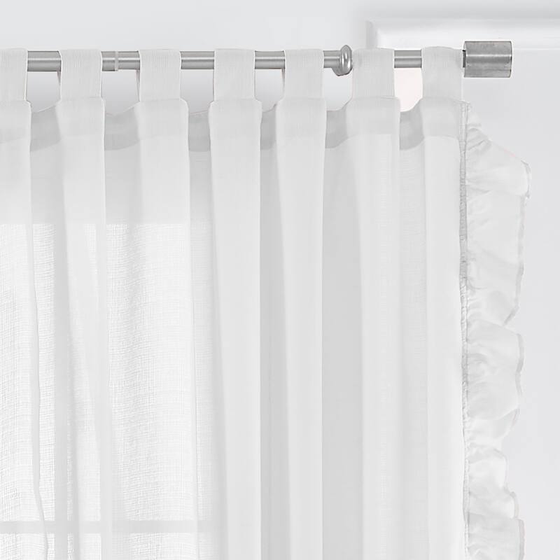Bella Tab-Top Ruffle Sheer Window Curtain